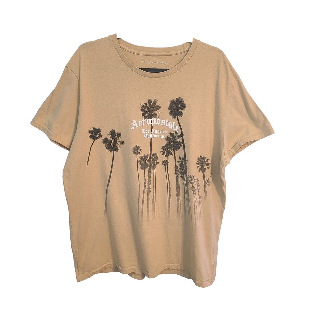 Aeropostale Gothic Palms Los Angeles Graphic Tee Mens XL Streetwear Spell Out